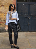Faiza Leather Trouser  - Caviar Black Baukjen