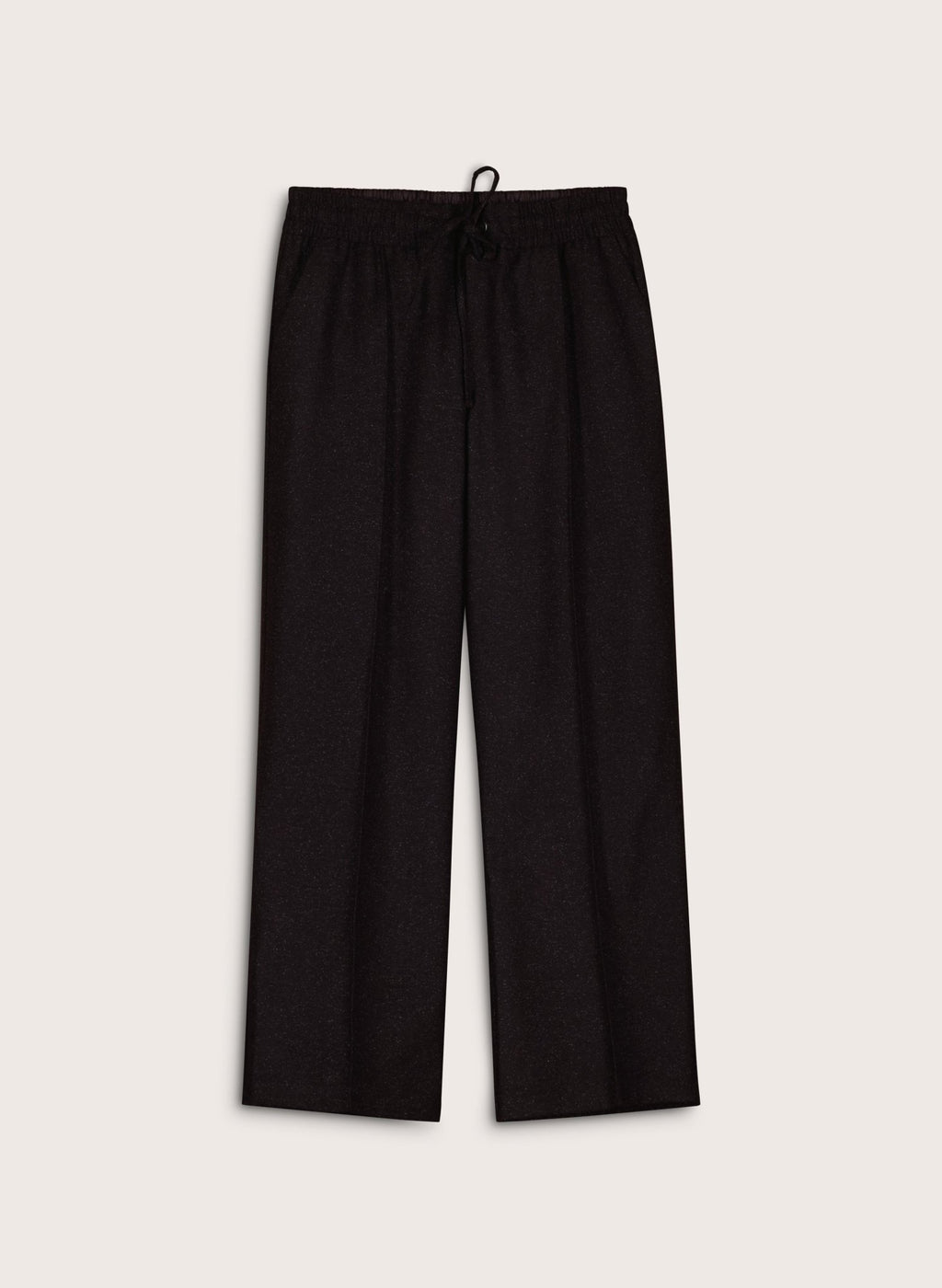 Fera Wool Blend Wide Leg Trousers - Dark Plum Baukjen