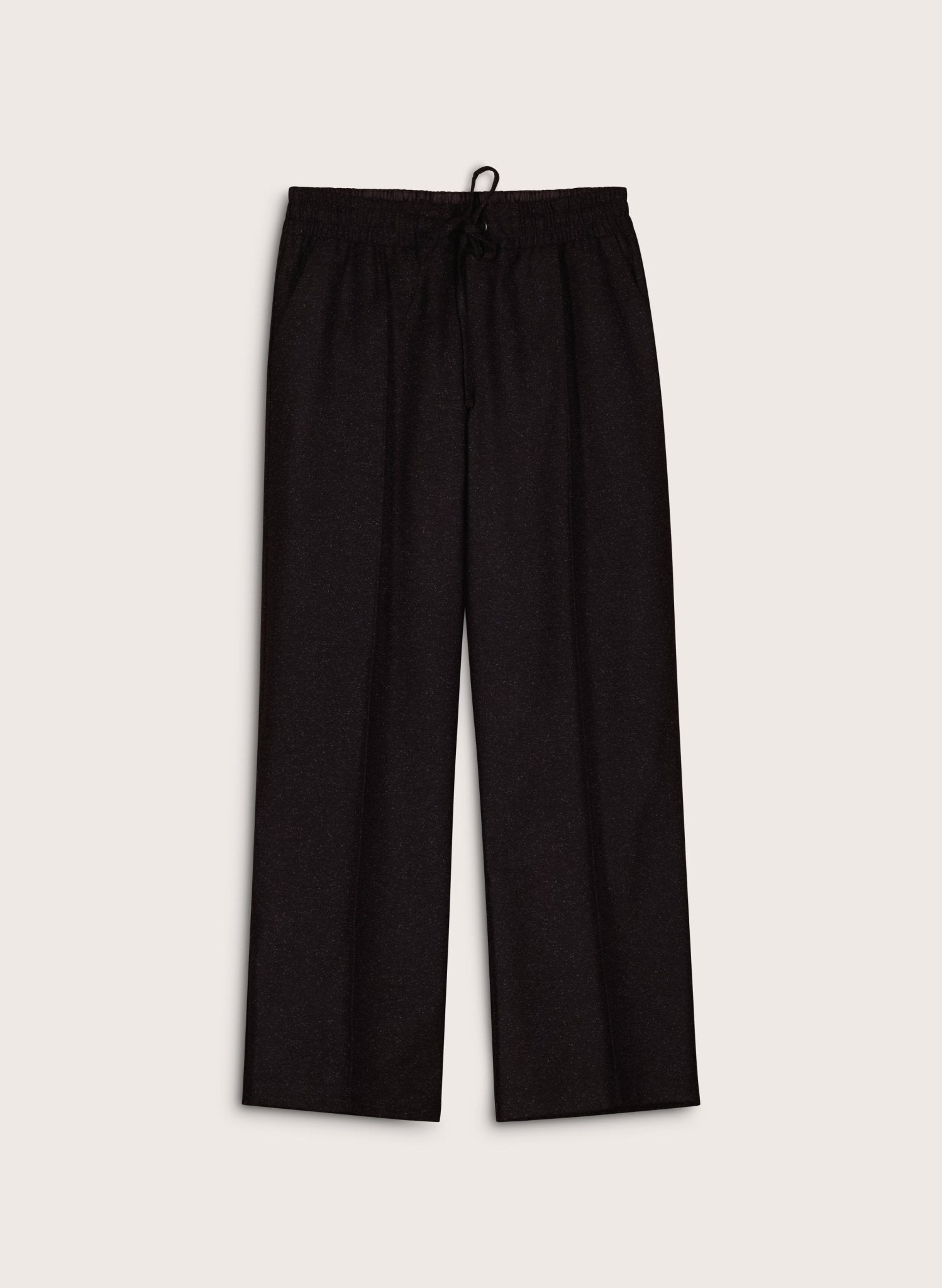 Fera Wool Blend Wide Leg Trousers - Dark Plum Baukjen