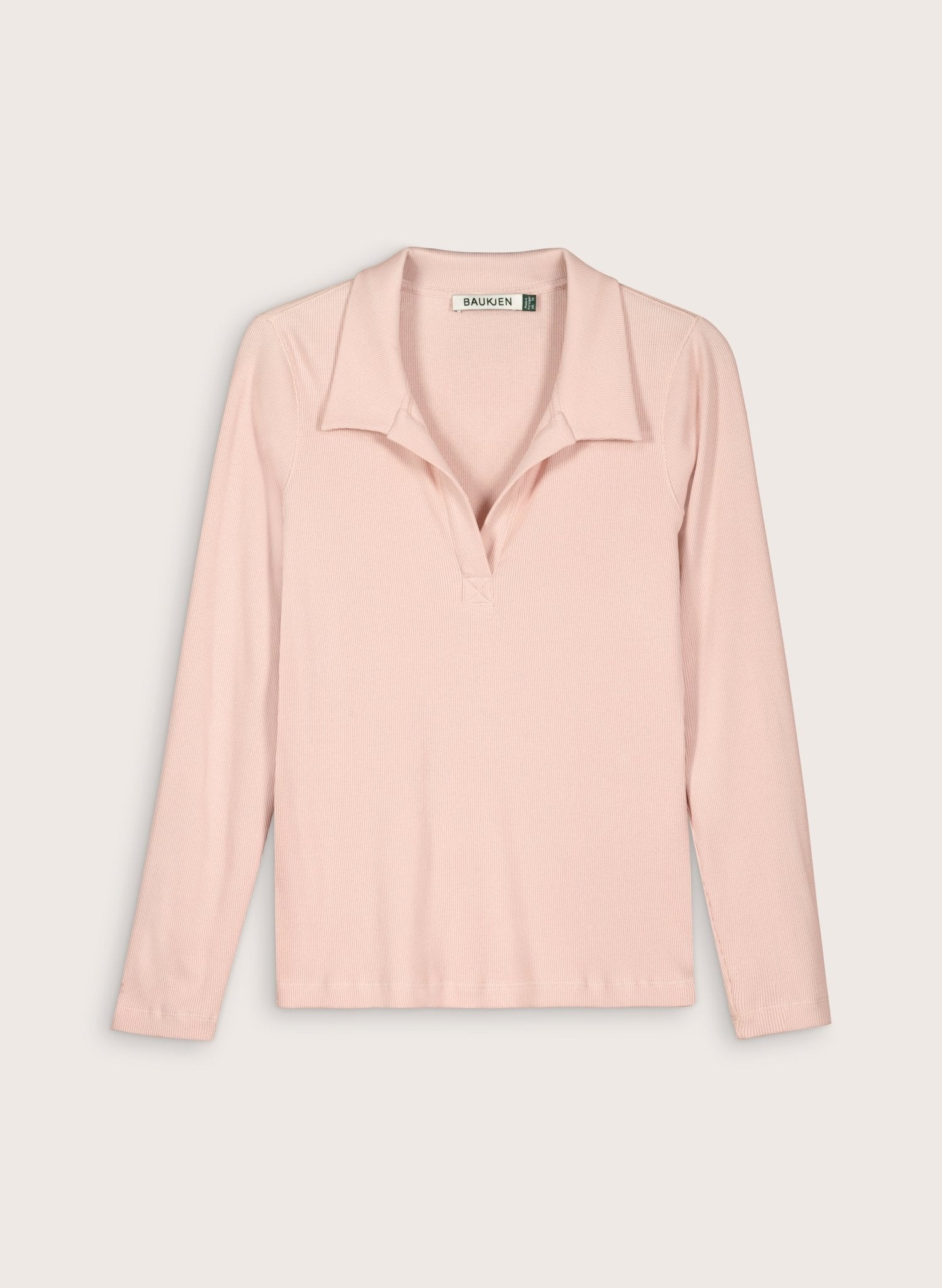 Fern Organic Cotton Collar Top - Powder Pink Baukjen