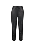Fiona Leather Trousers - Caviar Black Baukjen