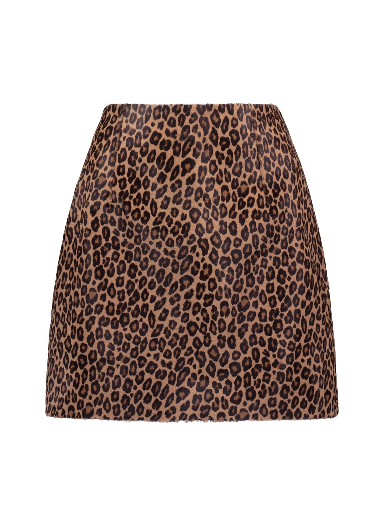 Flo Leather Skirt  - Brown Leopard Baukjen