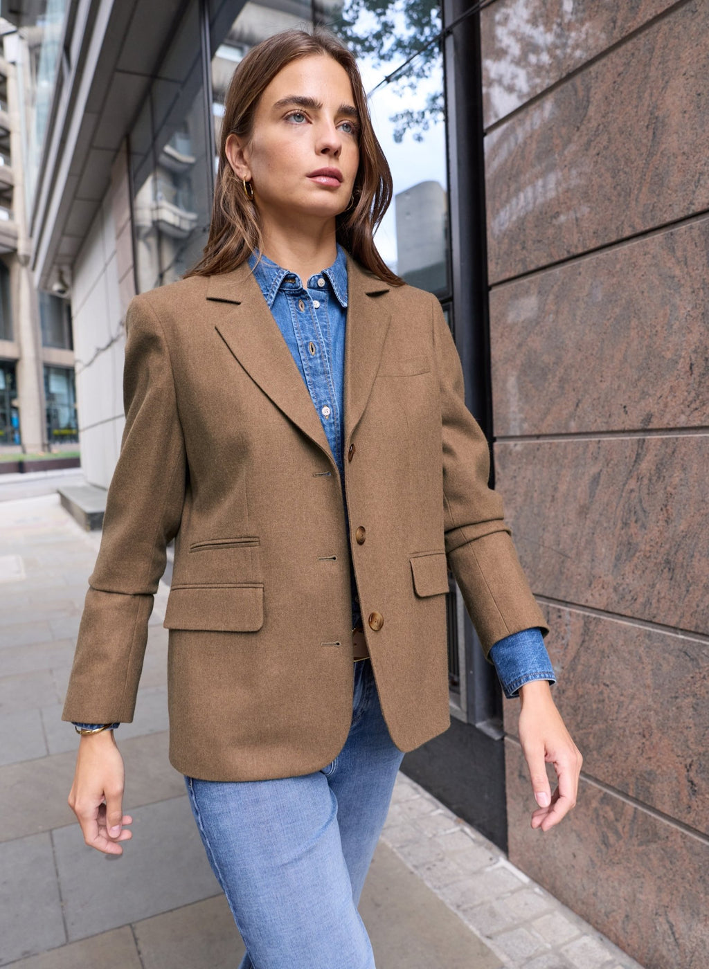 Georgie Oversized Blazer - Camel Baukjen