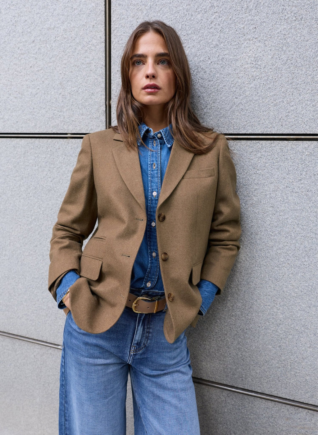 Georgie Oversized Blazer - Camel Baukjen