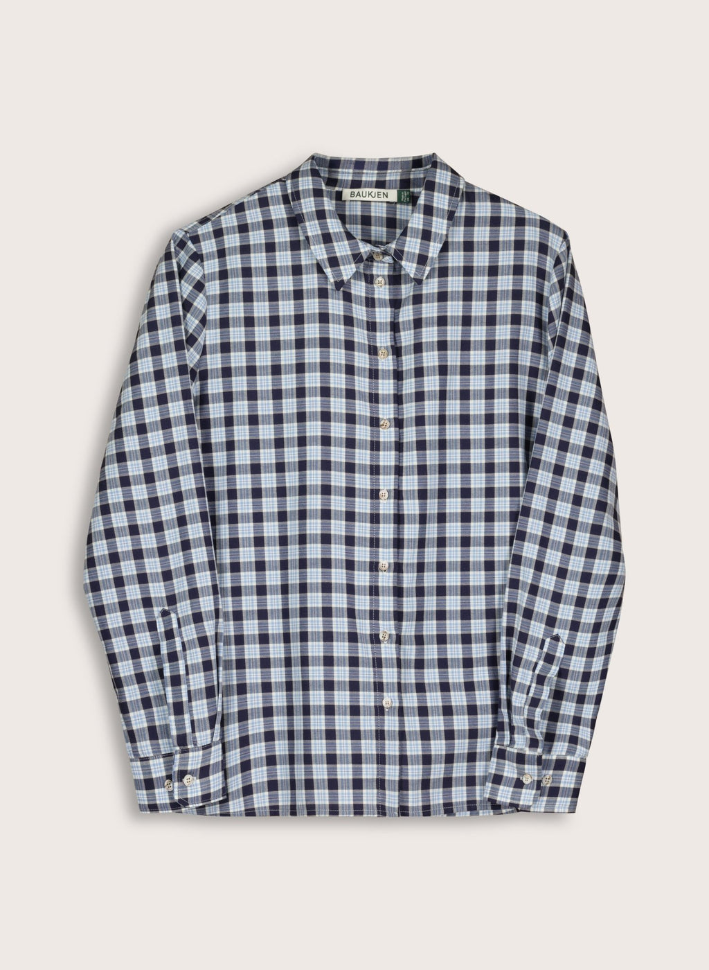 Graca Organic Cotton Check Shirt - Blue Check Baukjen