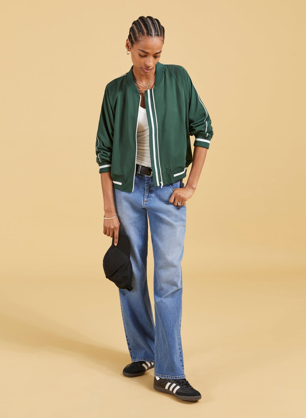 Gretchen Bomber with LENZING™ ECOVERO™ - Forest Green Baukjen