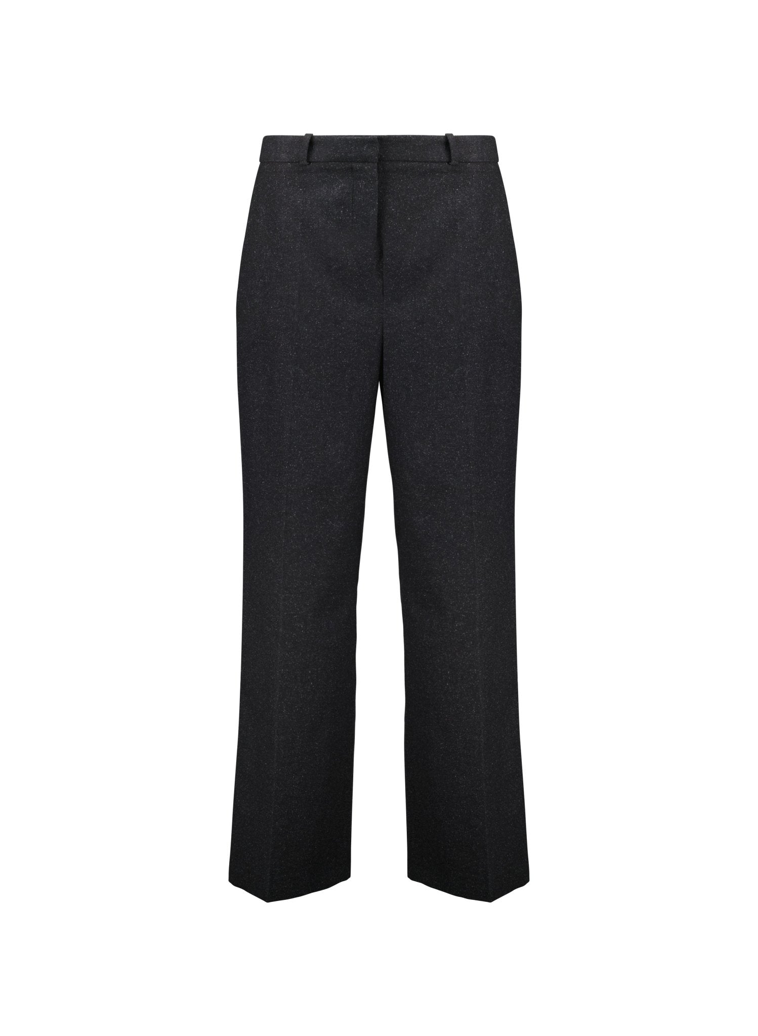 Gwynnie Wool Blend Wide Leg Trousers - Charcoal Baukjen