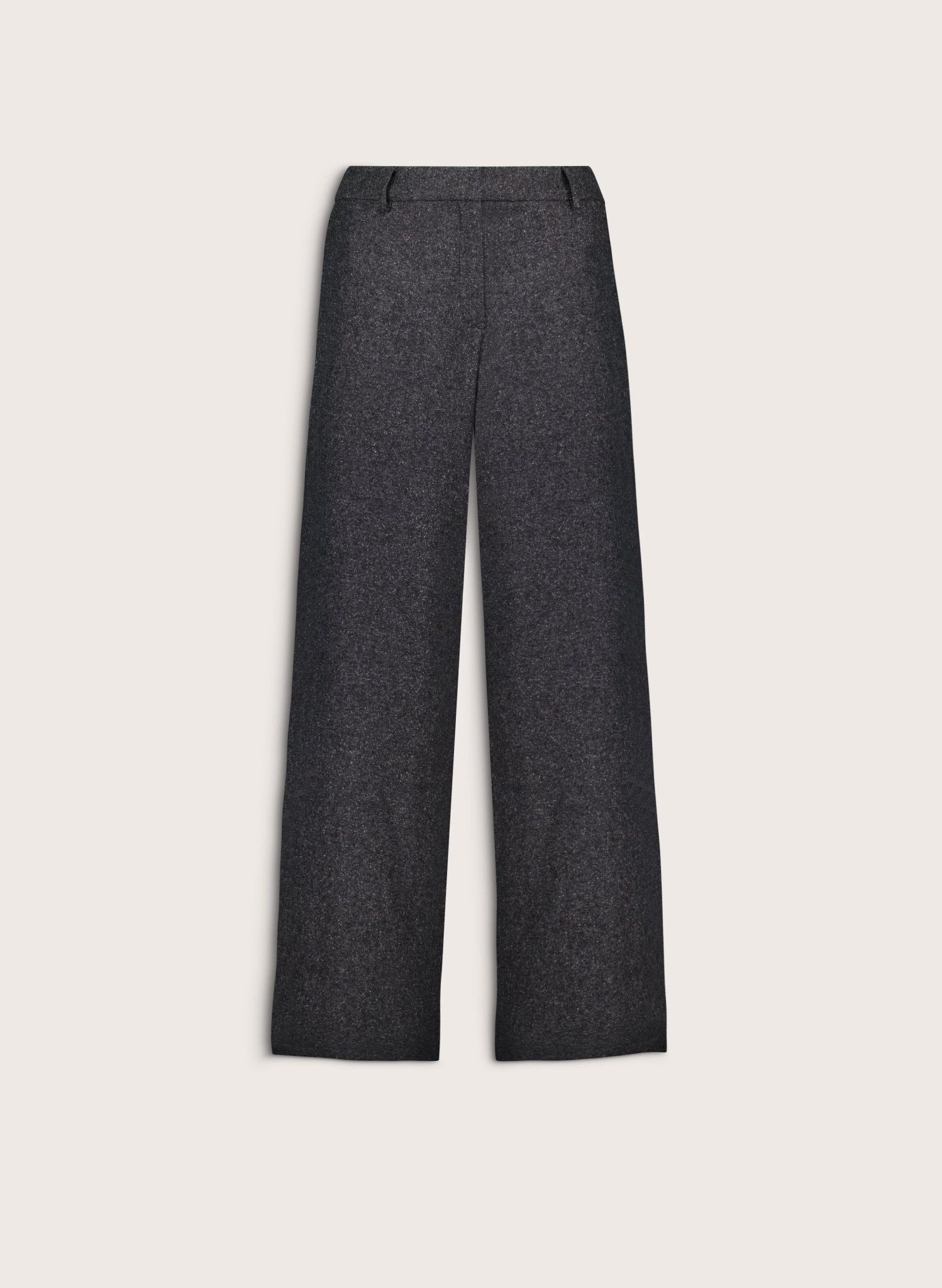 Gwynnie Wool Blend Wide Leg Trousers - Grey Baukjen