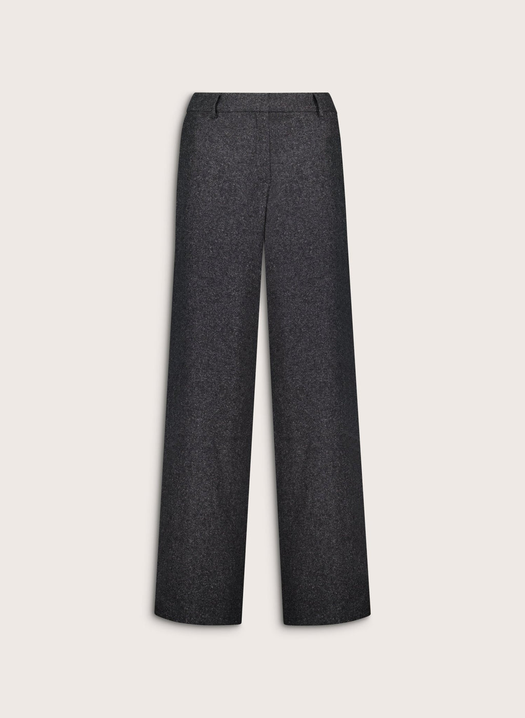Gwynnie Wool Blend Wide Leg Trousers - Grey Baukjen