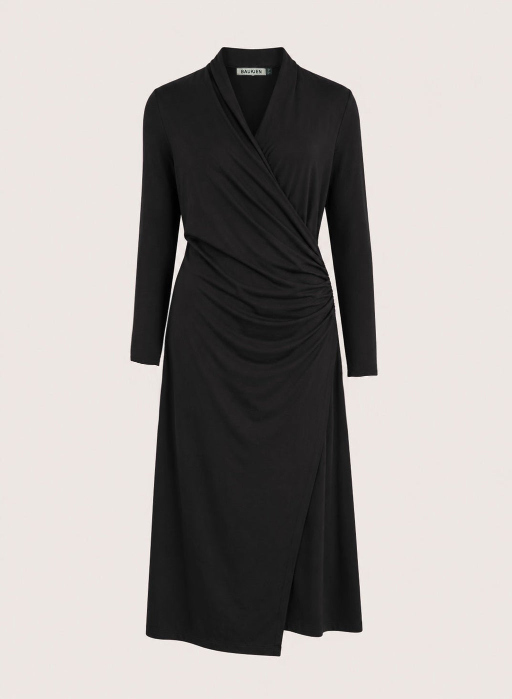 Gylda Fixed Wrap Dress - Black Baukjen