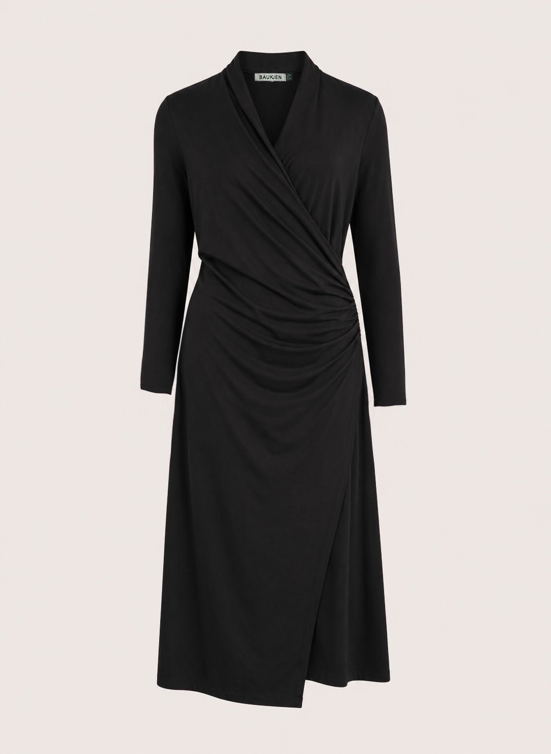 Gylda Fixed Wrap Dress - Black Baukjen