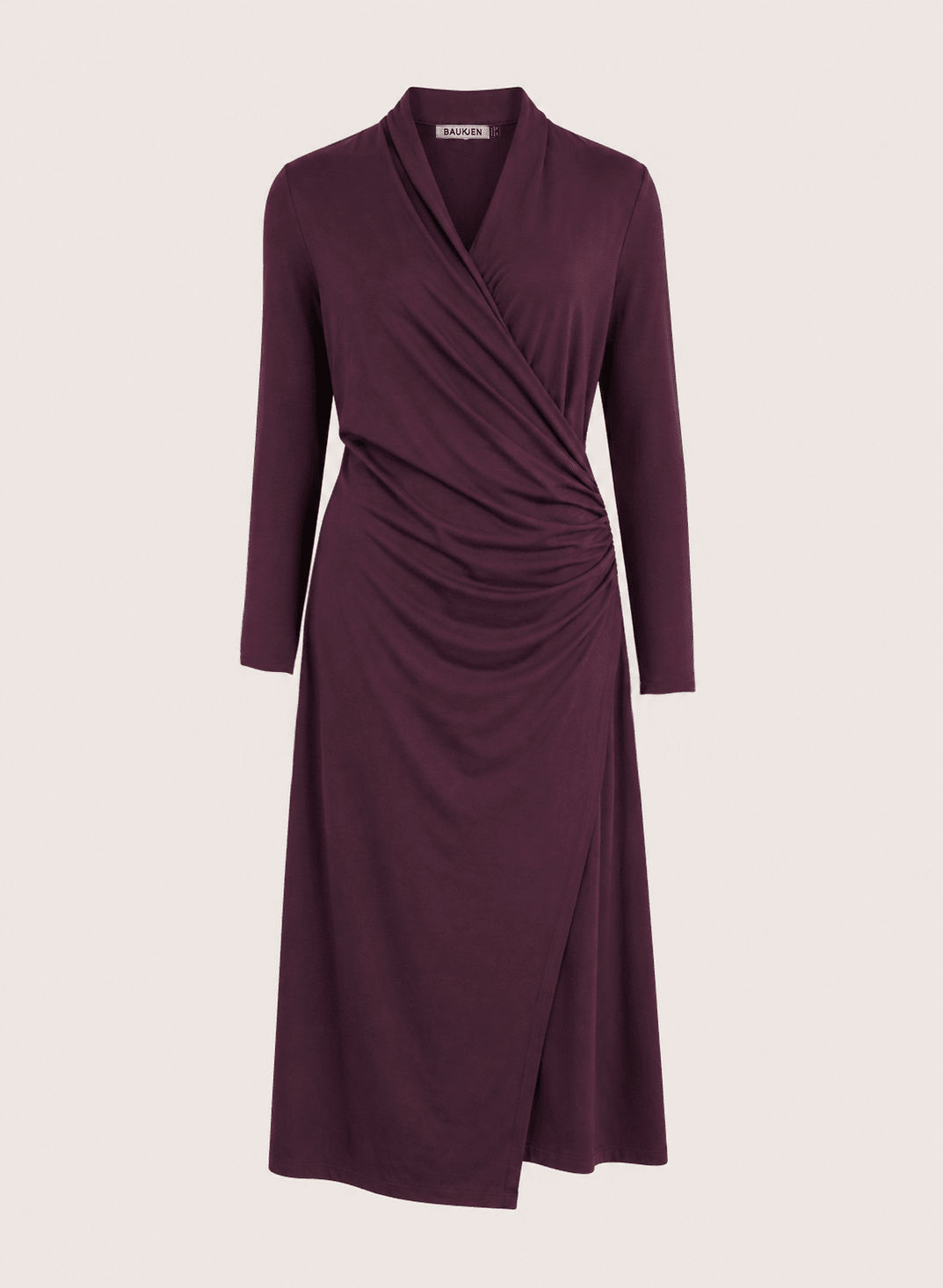 Gylda Fixed Wrap Dress - Plum Baukjen