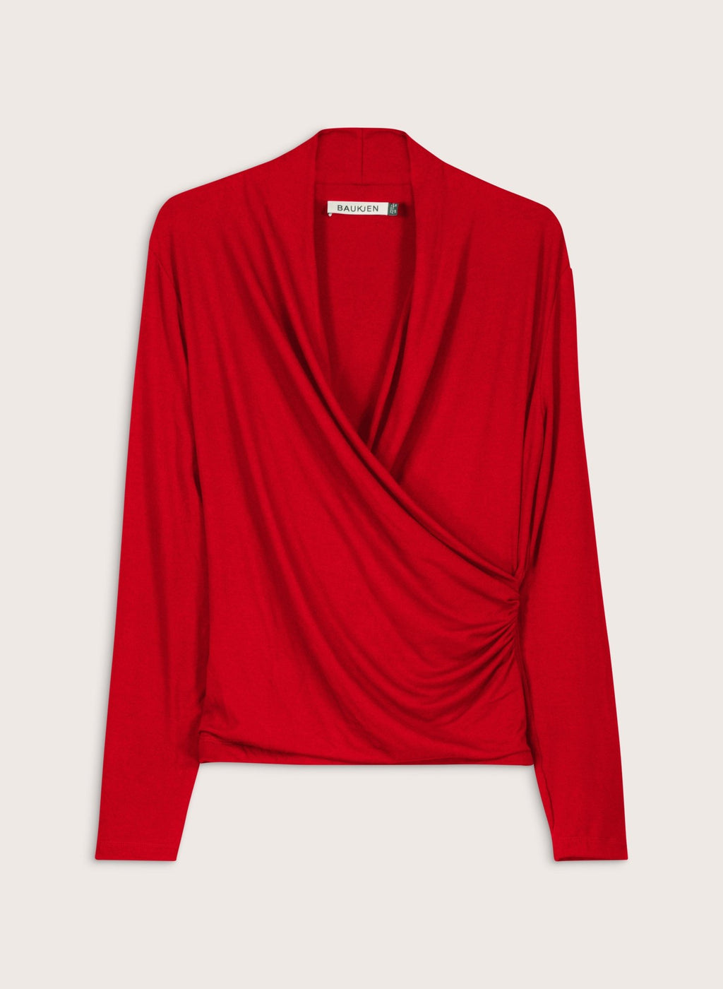 Gylda Fixed Wrap Top - Crimson Red Baukjen