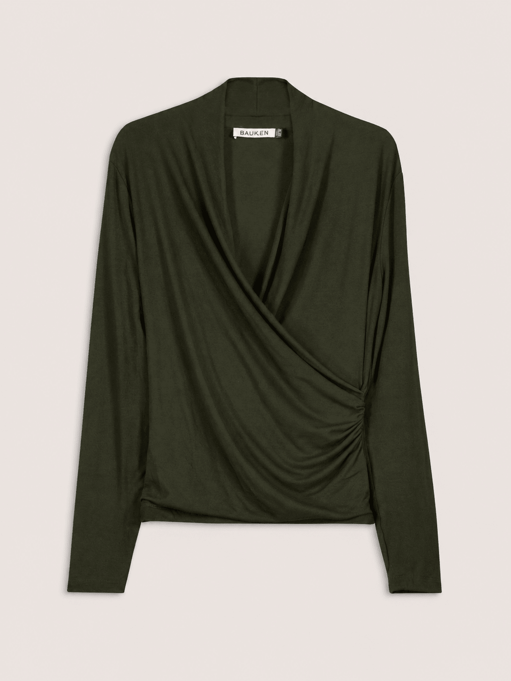 Gylda Fixed Wrap Top - Khaki Baukjen
