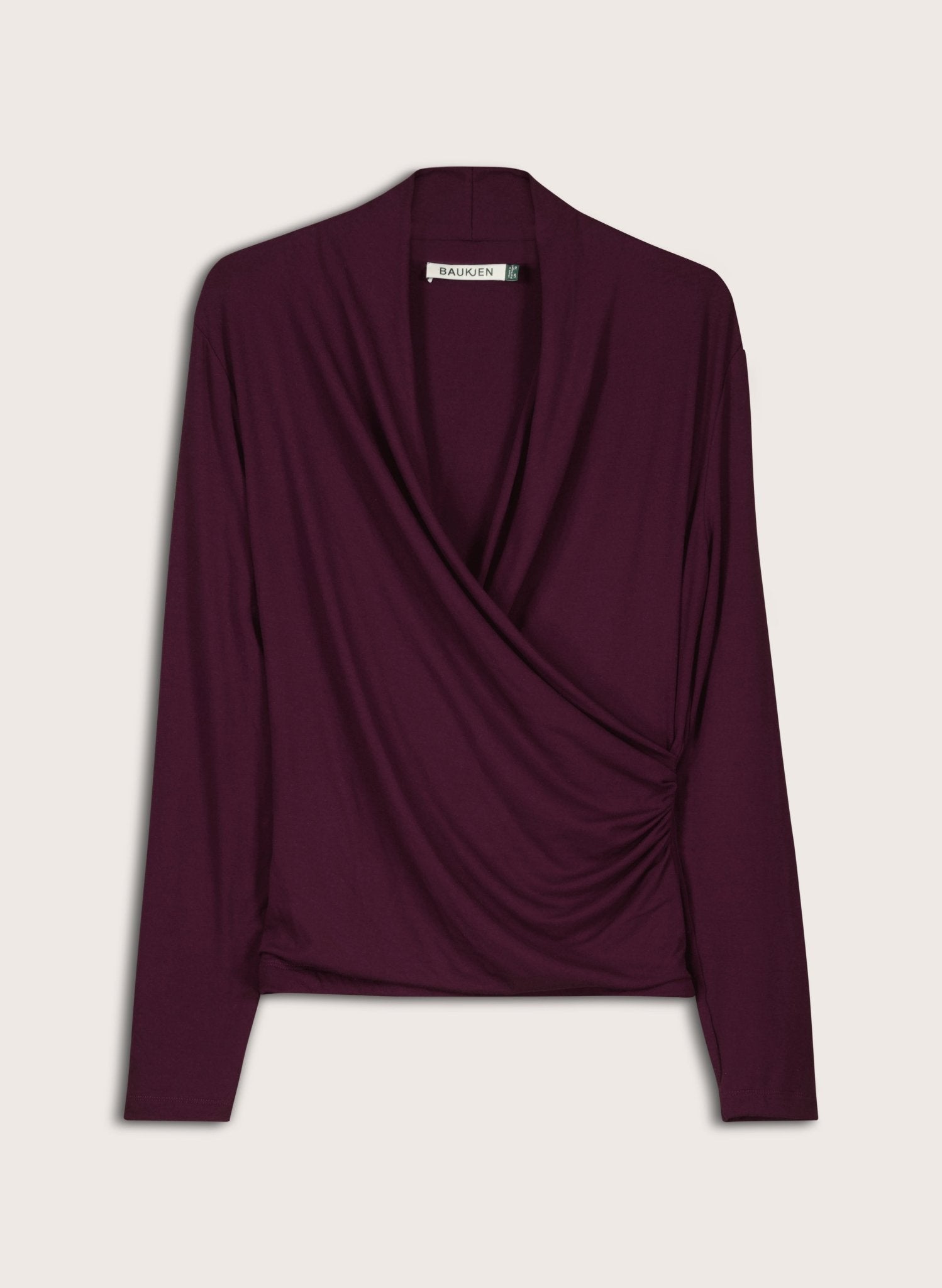 Gylda Wrap Top - Plum Baukjen