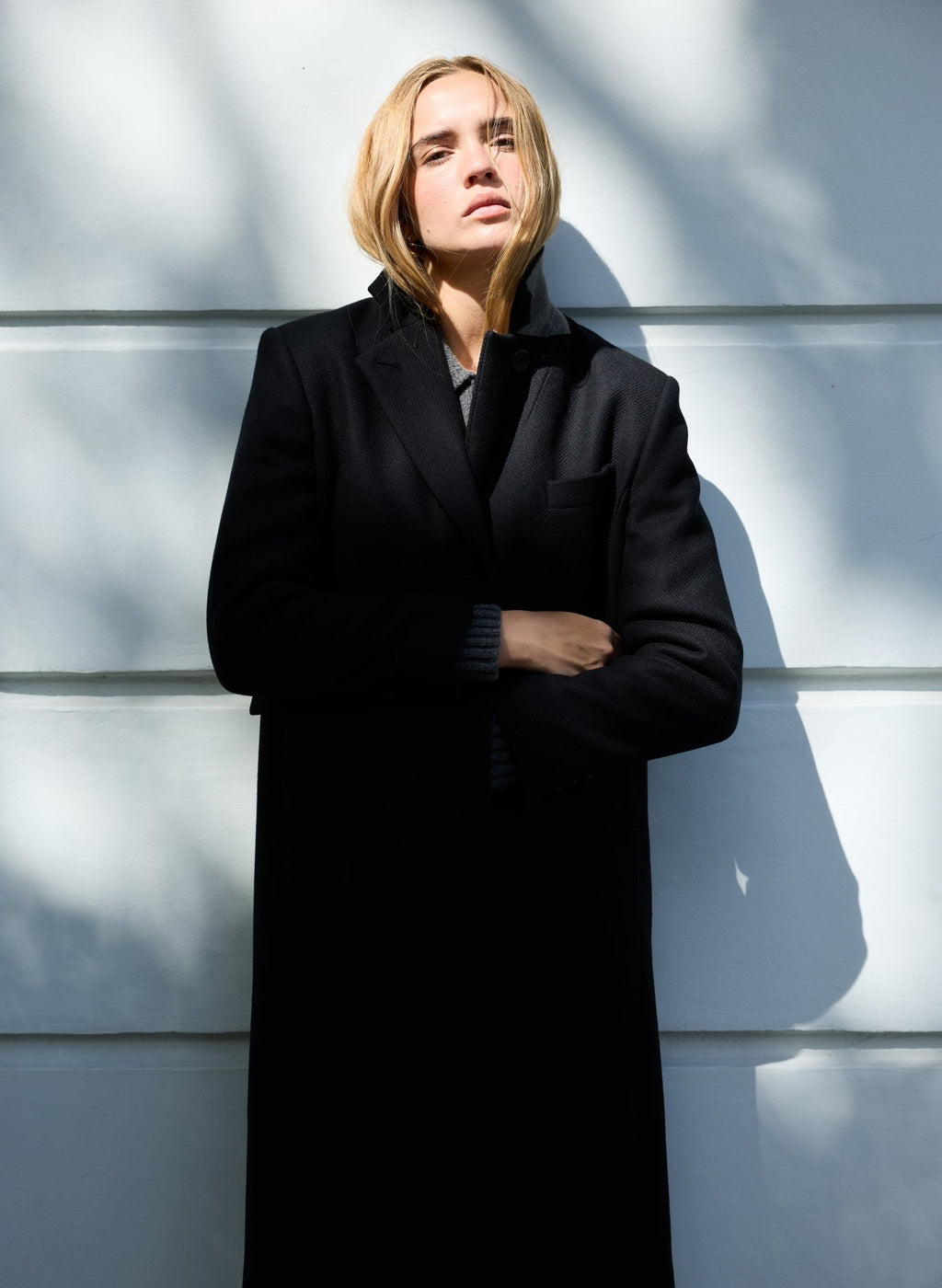 Hana Long Wool Coat - Black Baukjen