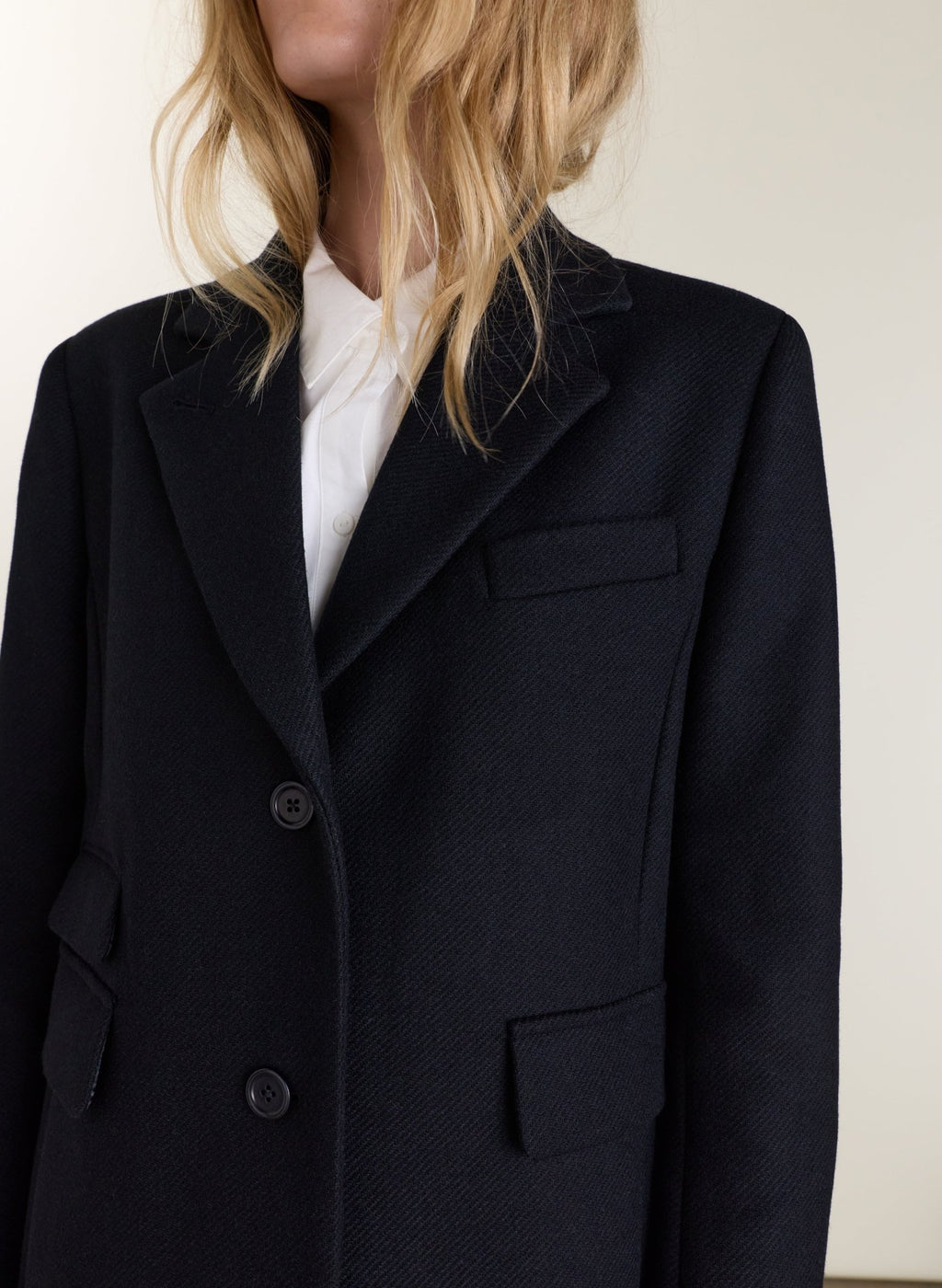 Hana Long Wool Coat - Black Baukjen