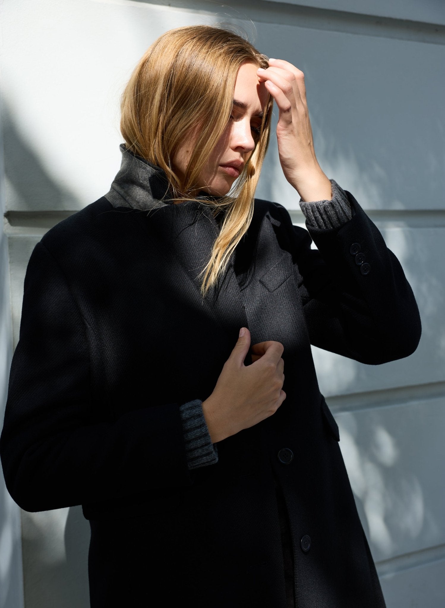 Hana Long Wool Coat - Black Baukjen