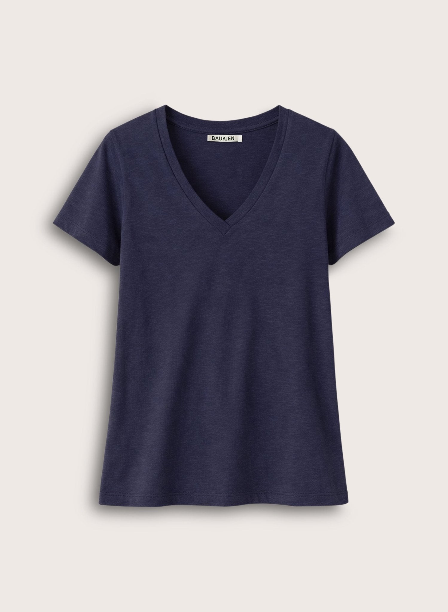 Hanorah Organic V - Neck Tee - Deep Indigo Baukjen