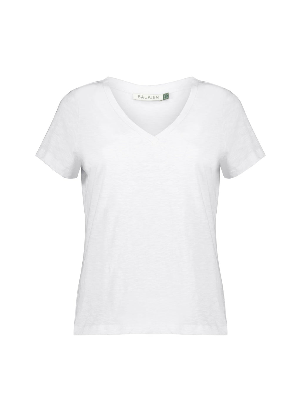 Hanorah Organic V - Neck Tee - Pure White Baukjen