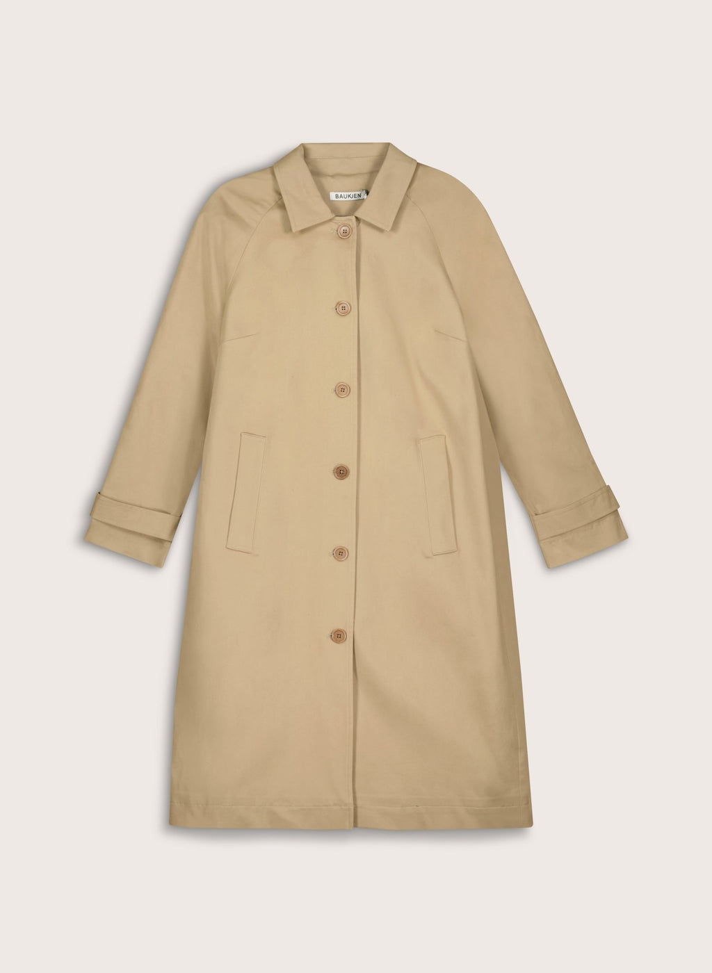 Hazel Organic Cotton Mac Coat - Sand Baukjen