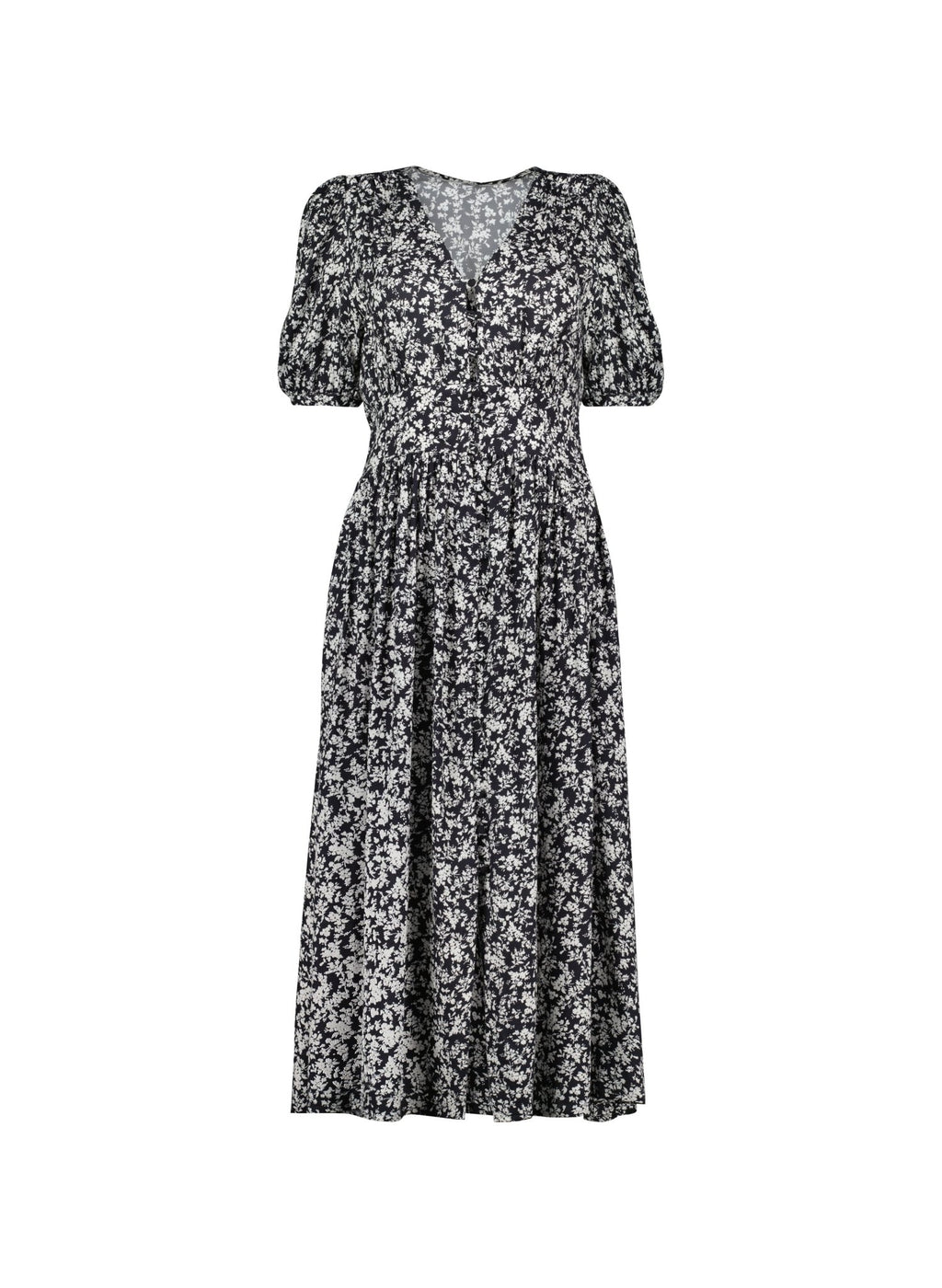 Holly Dress - Black Ditsy Baukjen