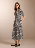 Holly Dress - Black Ditsy Baukjen