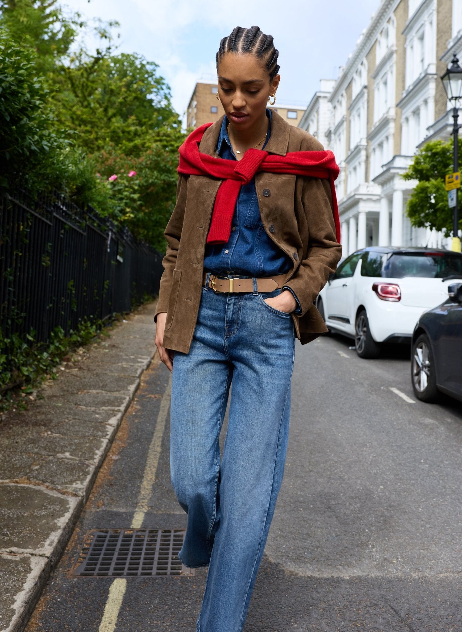 Hudson Suede Blazer - Dark Brown Baukjen