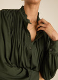 Imken Long Sleeve Blouse - Deep Khaki Baukjen