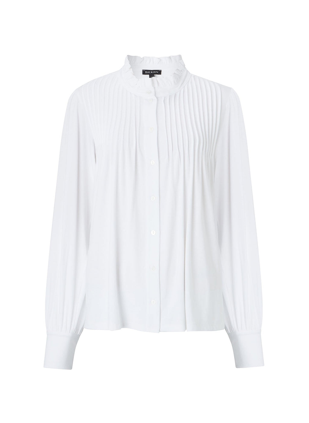 Imken Long Sleeve Blouse - Pure White Baukjen