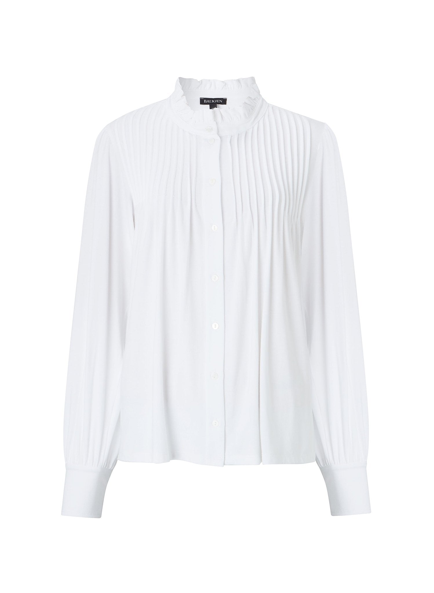 Imken Long Sleeve Blouse - Pure White Baukjen
