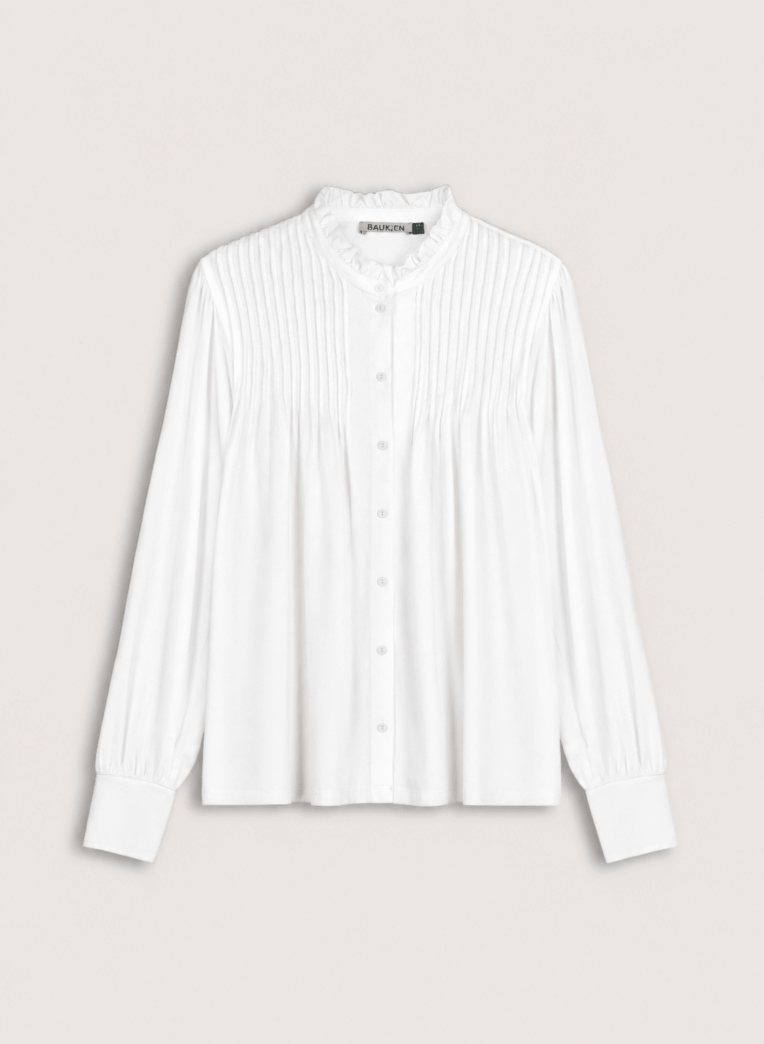 Imken Long Sleeve Blouse - Pure White Baukjen