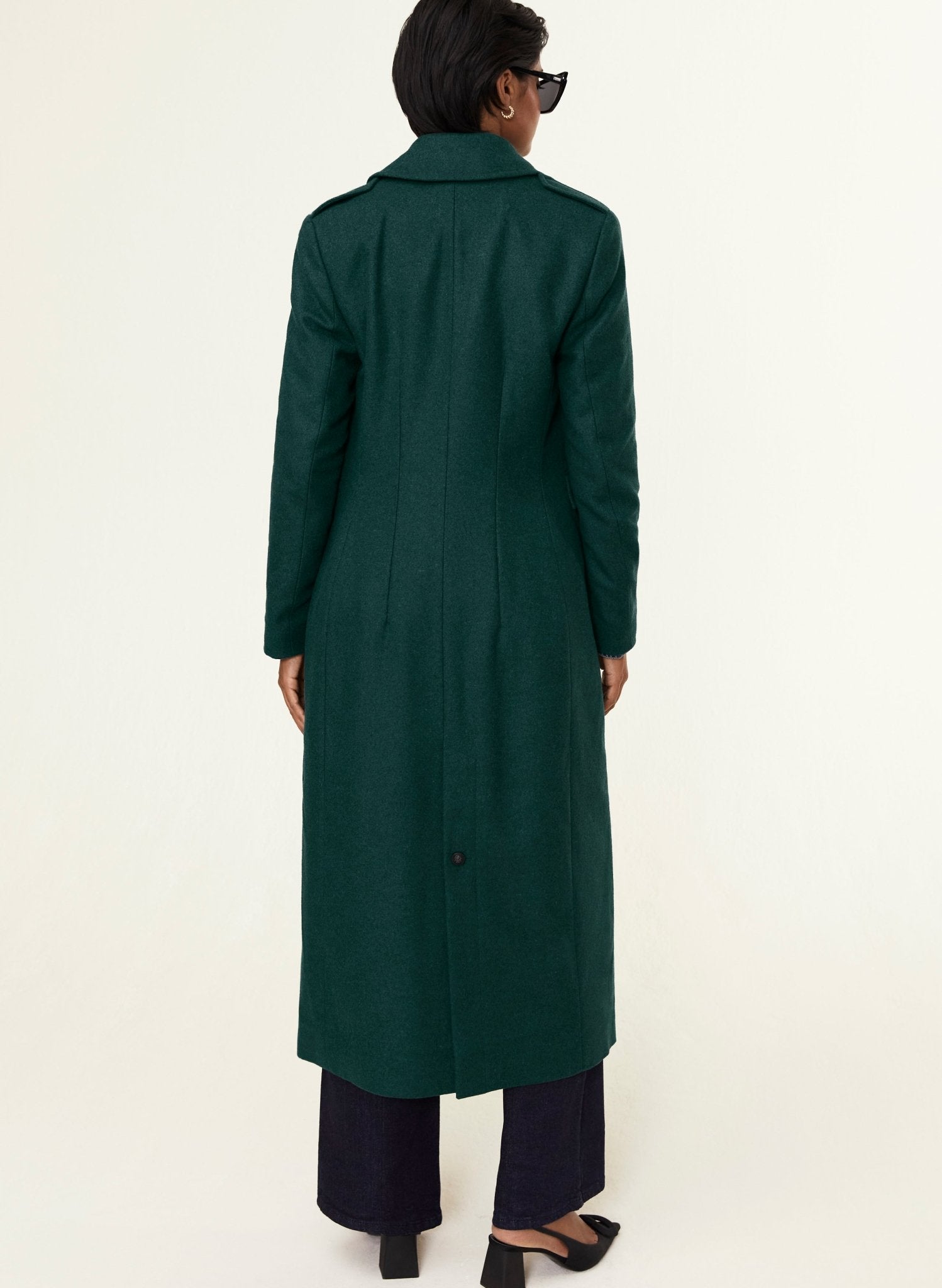 Inge Recycled Coat - Pine Green Baukjen