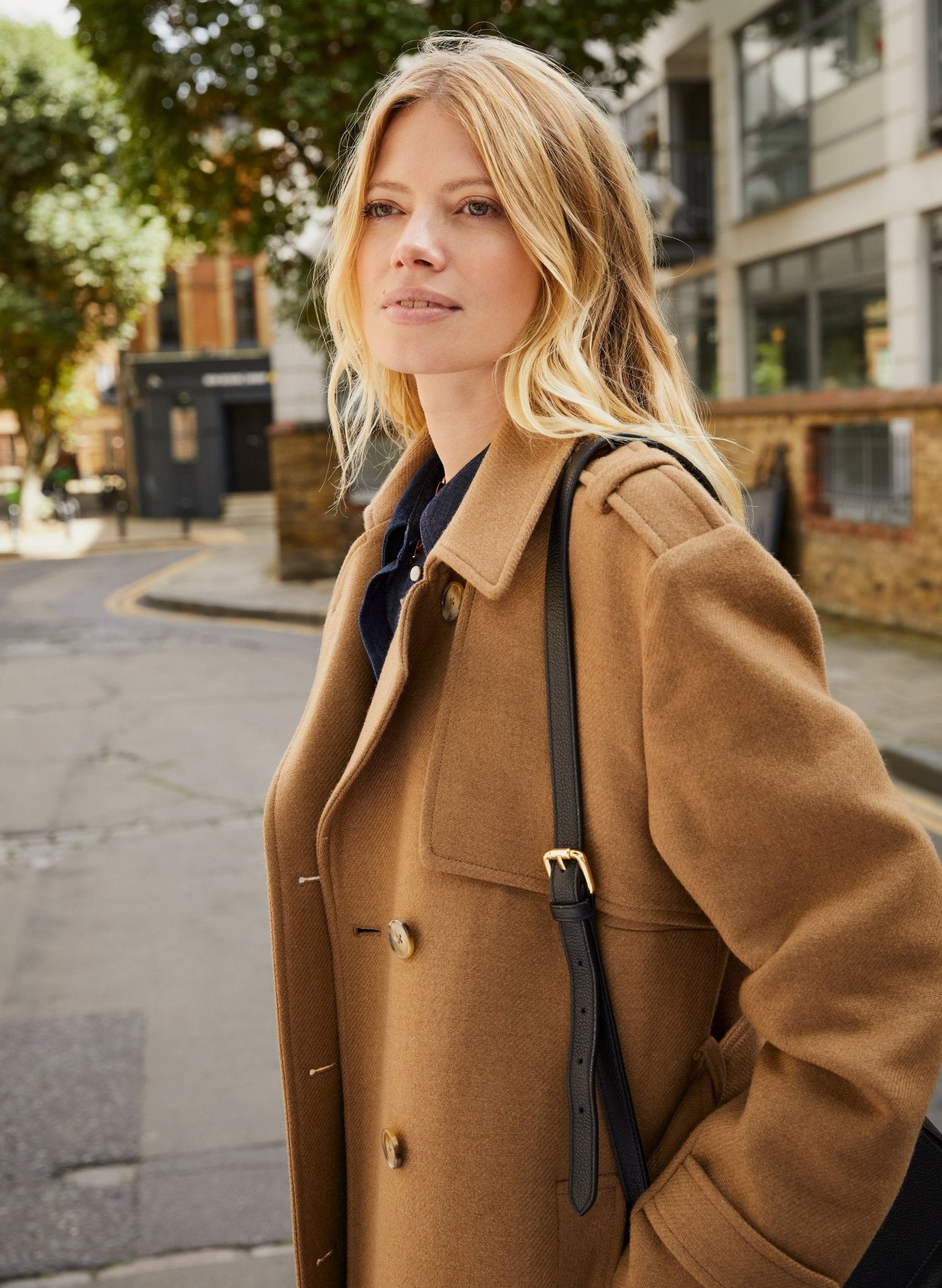 Ingrid Belted Wool Trench Coat - Taupe Baukjen