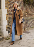 Ingrid Belted Wool Trench Coat - Taupe Baukjen