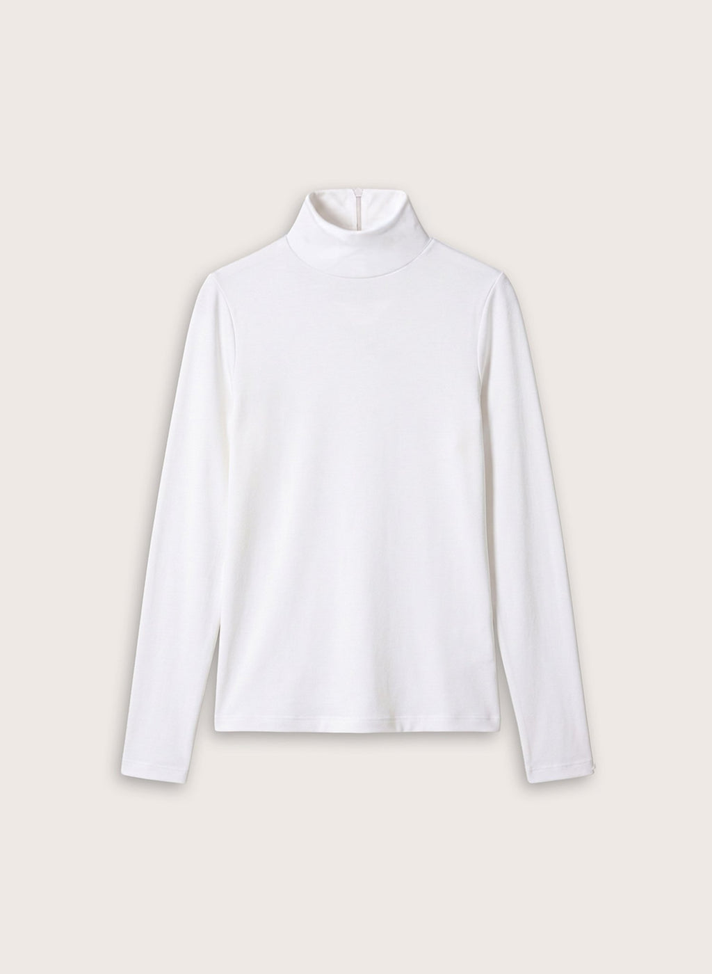 Isla Turtleneck Top - White Baukjen