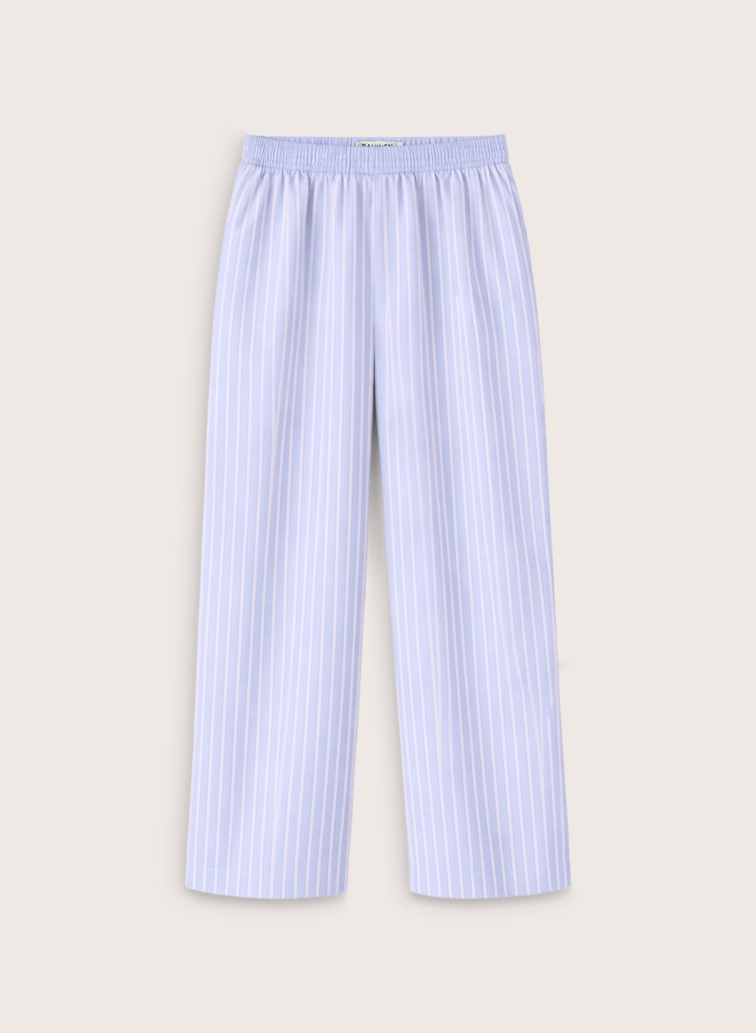 Iva Organic Cotton Stripe Pyjama Trousers - Blue & White Stripe Baukjen