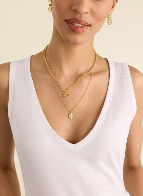 Jada Organic Cotton V - Neck Tank - Pure White Baukjen