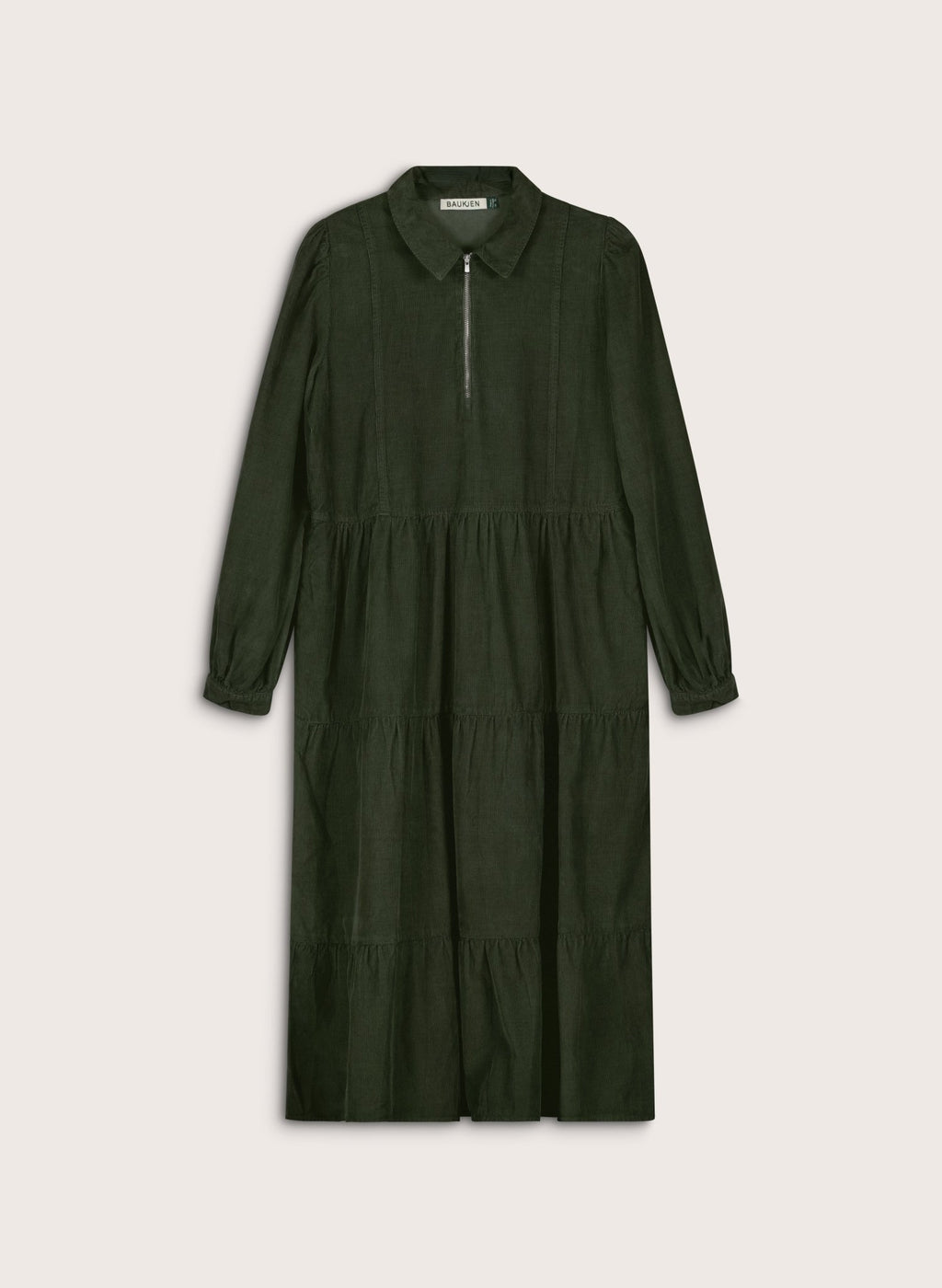 Jean Organic Corduroy Midi Dress - Deep Khaki
