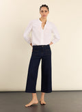 Jena Organic Cotton Stretch Wide Crop Jeans - Dark Denim Baukjen