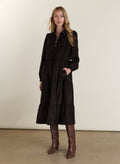 Jenna Cord Midi Dress - Dark Chocolate Baukjen