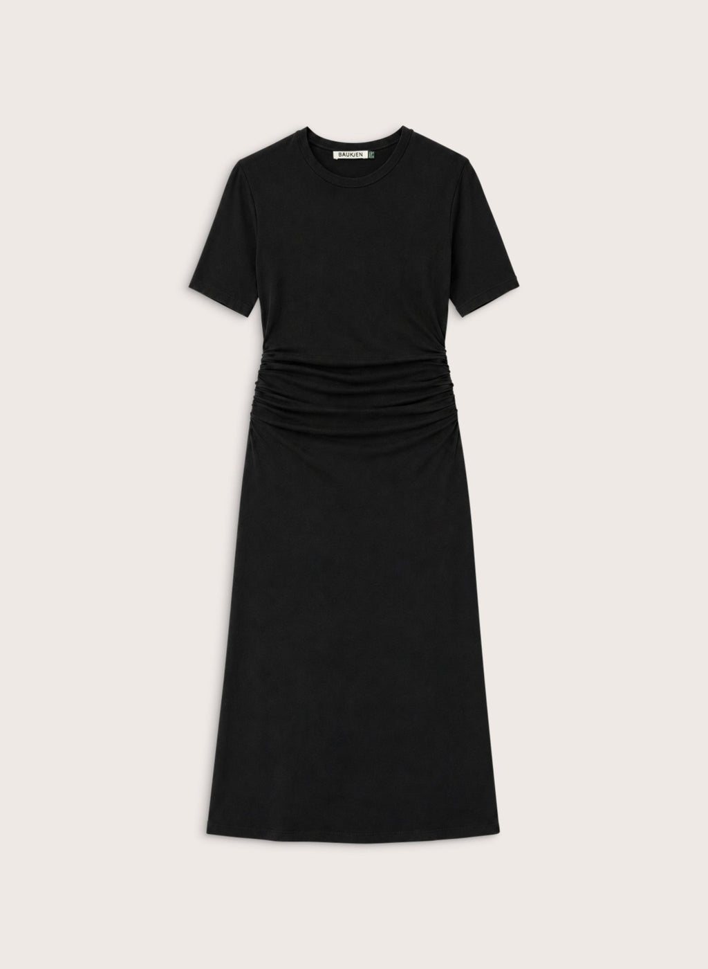 Jinny Ruched Waist Dress - Black Baukjen