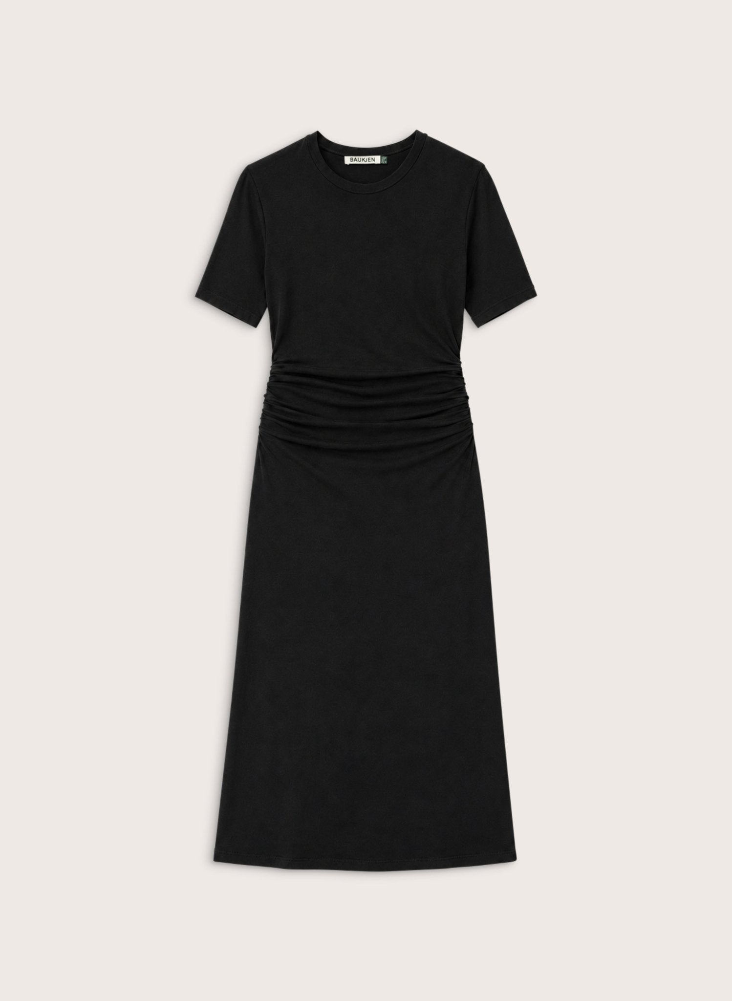 Jinny Ruched Waist Dress - Black Baukjen