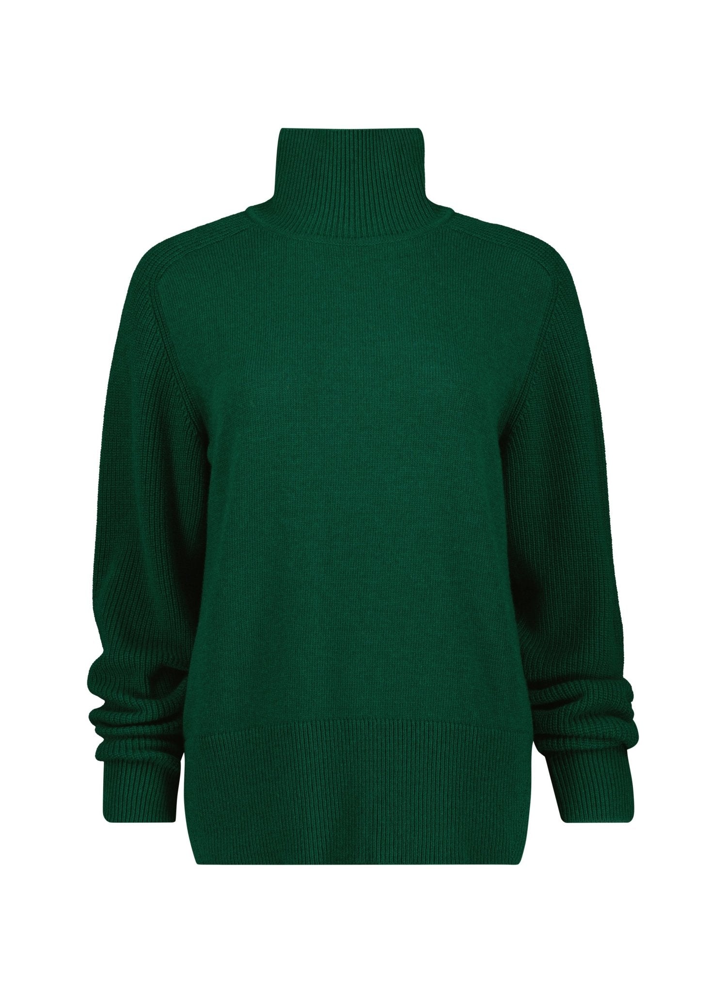 Joanie Recycled Pure Wool Jumper - Forest Green Baukjen
