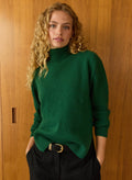 Joanie Recycled Pure Wool Jumper - Forest Green Baukjen
