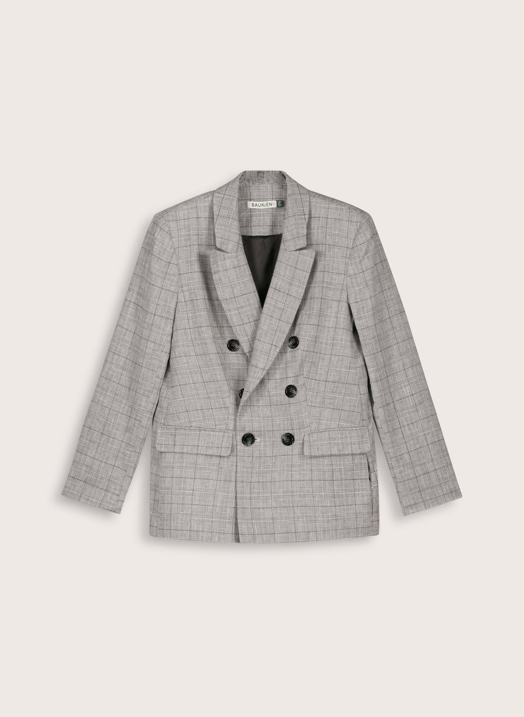 Jude Wool Blend Blazer - Black & White Check Baukjen