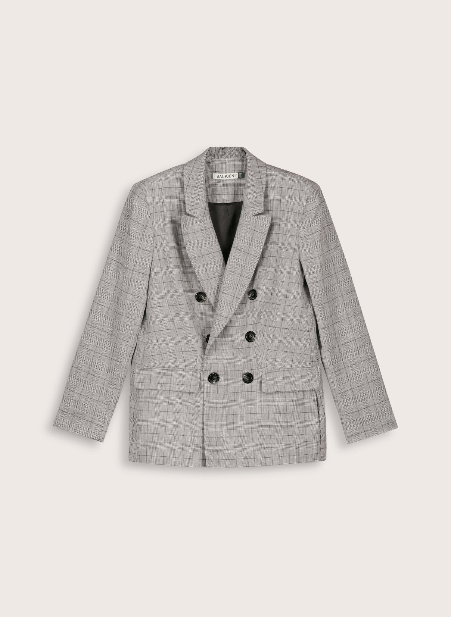 Jude Wool Blend Blazer - Black & White Check Baukjen