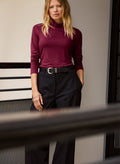 Julie Turtleneck Top - Burgundy Baukjen