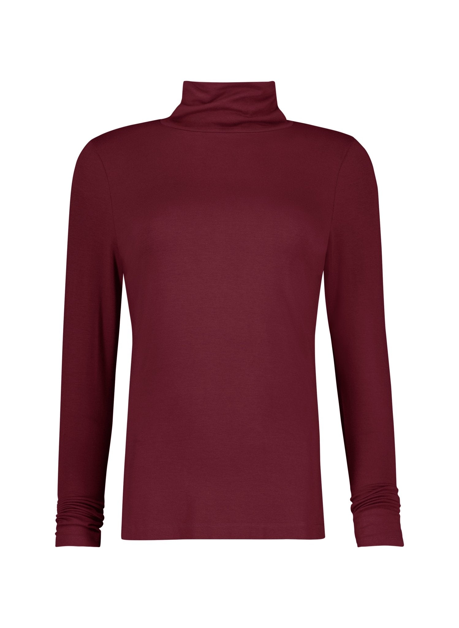 Julie Turtleneck Top - Burgundy Baukjen