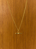 Juliette T - bar Necklace - Gold Baukjen
